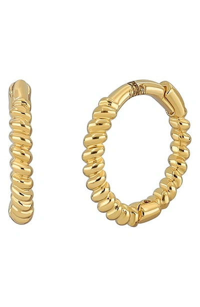Shop Bony Levy 14k Gold Spiral Hoop Earrings In 14k Yellow Gold