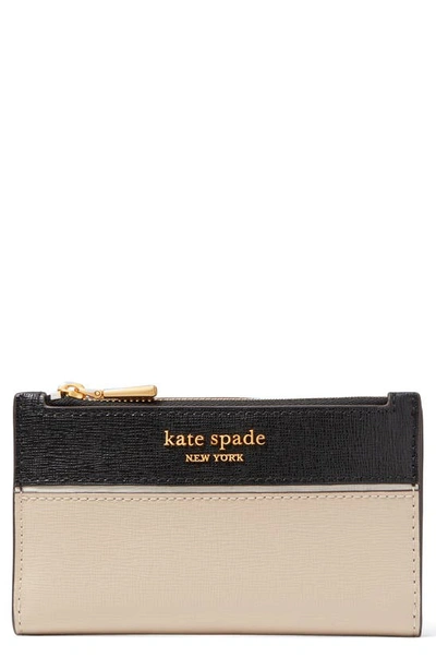 Shop Kate Spade Morgan Colorblock Saffiano Leather Bifold Wallet In Earthenware Black Multi