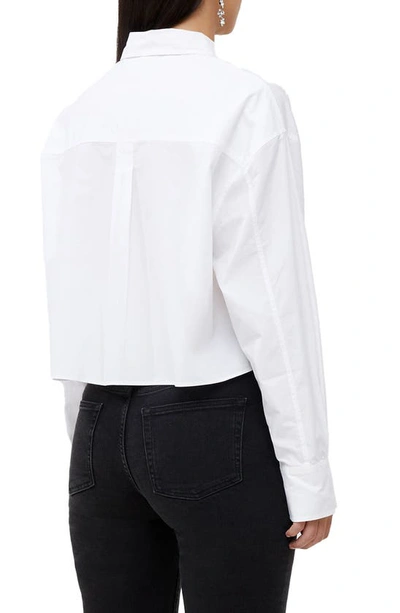 Shop French Connection Alissa Crop Shirt In Linen Whit