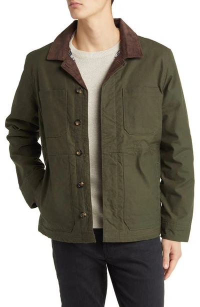 Shop Treasure & Bond Waxed Cotton Chore Coat In Olive Night