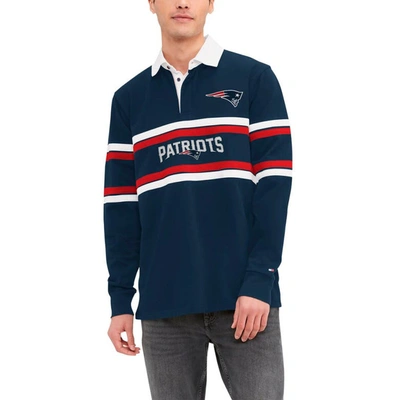 Shop Tommy Hilfiger Navy New England Patriots Cory Varsity Rugby Long Sleeve T-shirt