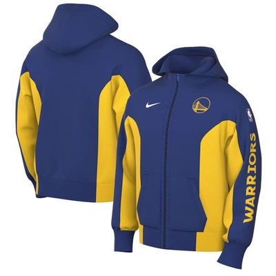 Shop Nike Royal Golden State Warriors 2023/24 Authentic Showtime Full-zip Hoodie