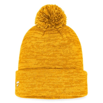 Shop Fanatics Branded Gold Nashville Predators Fundamental Cuffed Knit Hat With Pom