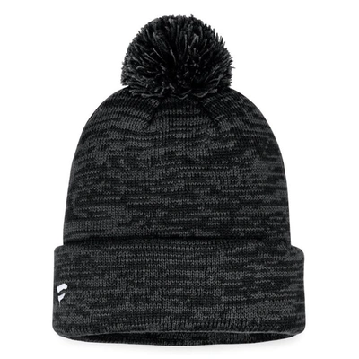 Shop Fanatics Branded Black Pittsburgh Penguins Fundamental Cuffed Knit Hat With Pom