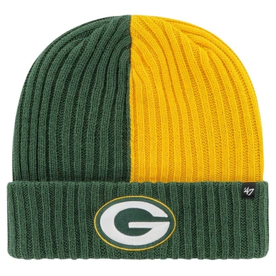 Shop 47 ' Green Green Bay Packers Fracture Cuffed Knit Hat