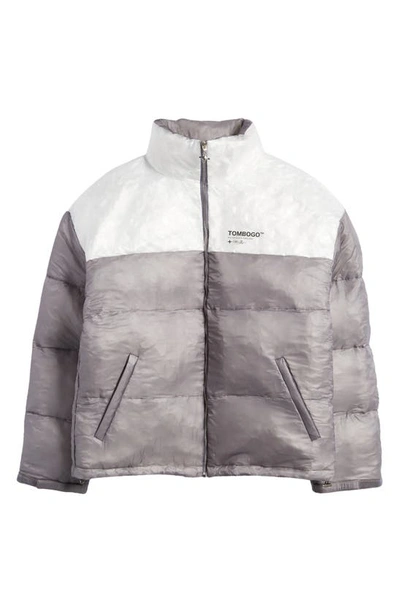 Shop Tombogo Bubble Wrap Down Puffer Jacket In Grey