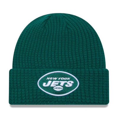 Shop New Era Green New York Jets Prime Cuffed Knit Hat