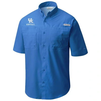 Shop Columbia Royal Kentucky Wildcats Big & Tall Collegiate Tamiami Button-down Shirt