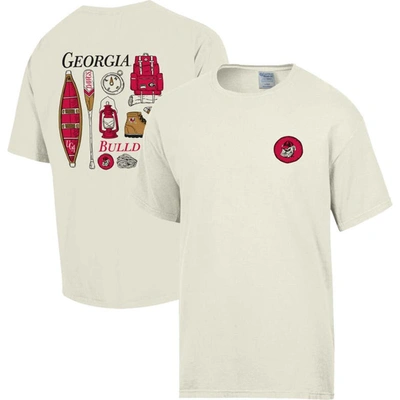 Shop Comfort Wash Cream Georgia Bulldogs Camping Trip T-shirt