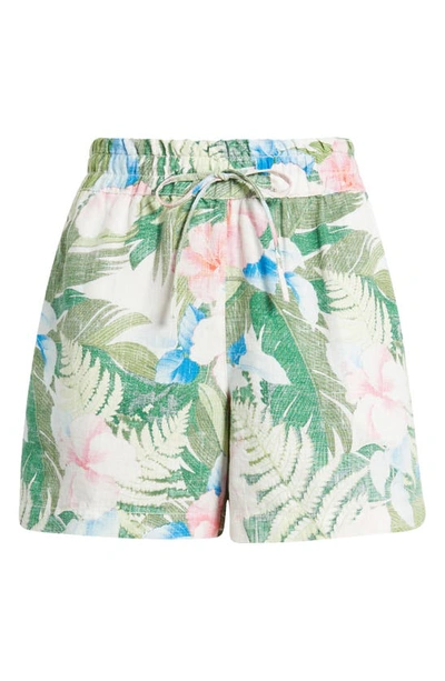 Shop Tommy Bahama Radiant Bay High Waist Linen Shorts In Coconut