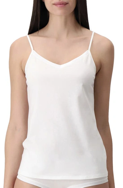 Shop Oroblu Perfect Line Satin Trim Cotton & Modal Blend Camisole In White