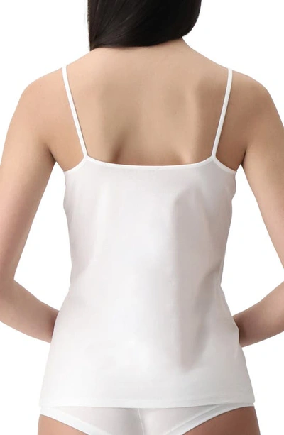 Shop Oroblu Perfect Line Satin Trim Cotton & Modal Blend Camisole In White