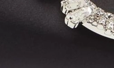 Amina Muaddi Begum Crystal Pointed Toe Slingback Pump In Black