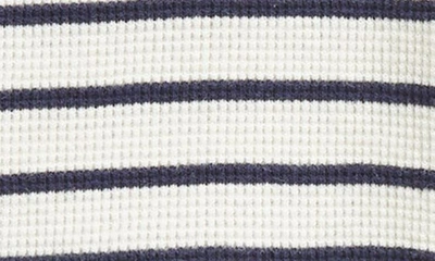 Shop Tucker + Tate Long Sleeve Waffle Knit Cotton Top & Joggers Set In Navy Peacoat Stripe- Navy