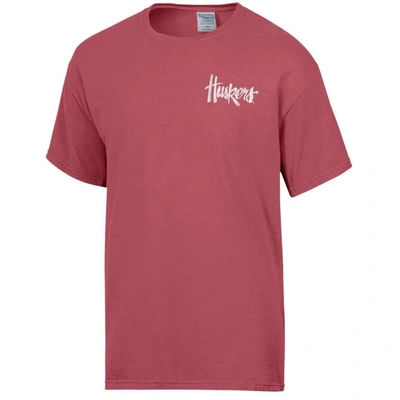 Shop Comfort Wash Scarlet Nebraska Huskers Vintage Logo T-shirt