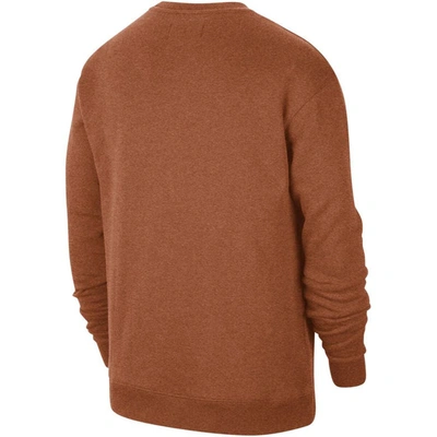 Shop Nike Texas Orange Texas Longhorns Campus Pullover Sweatshirt In Burnt Orange