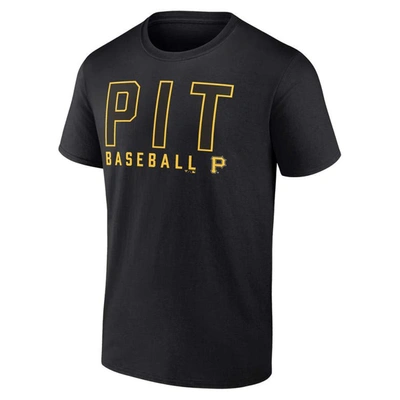 Shop Fanatics Branded Black/white Pittsburgh Pirates Two-pack Combo T-shirt Set