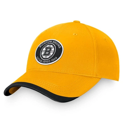Shop Fanatics Branded Gold Boston Bruins Fundamental Adjustable Hat