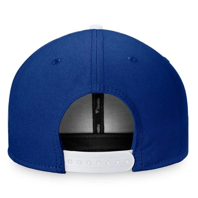 Shop Fanatics Branded Blue/white Toronto Maple Leafs Fundamental Colorblocked Snapback Hat