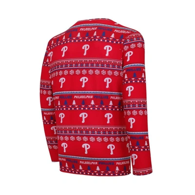 Shop Concepts Sport Red Philadelphia Phillies Knit Ugly Sweater Long Sleeve Top & Pants Set