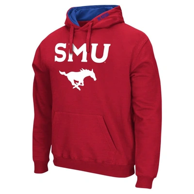 Shop Colosseum Red Smu Mustangs Arch & Logo Pullover Hoodie
