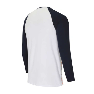 Concepts Sport Men's  White, Navy Denver Broncos Tinsel Raglan Long Sleeve T-shirt And Pants Sleep Se In White