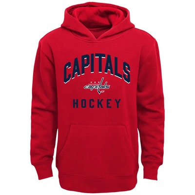 Shop Outerstuff Toddler Red/heather Gray Washington Capitals Play By Play Pullover Hoodie & Pants Set
