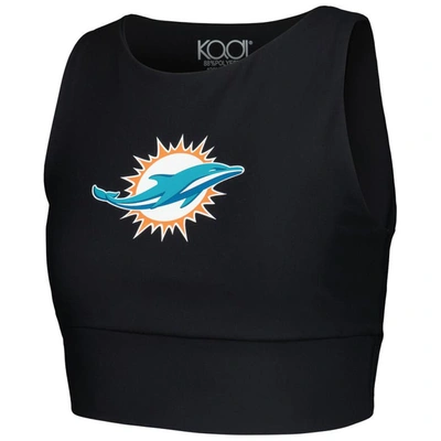 Shop Kadi Brand Black Miami Dolphins Leggings & Midi Bra Set