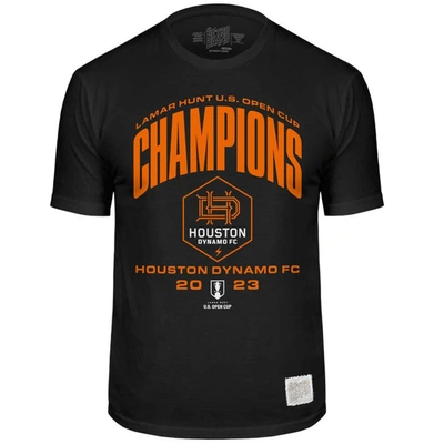 Shop Retro Brand Youth Original   Black Houston Dynamo Fc 2023 Lamar Hunt U.s. Open Cup Champions T-shirt