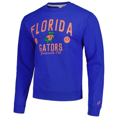 Shop League Collegiate Wear Royal Florida Gators Bendy Arch Essential Pullover Sweatshirt