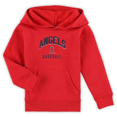 Shop Outerstuff Toddler Red/gray Los Angeles Angels Play-by-play Pullover Fleece Hoodie & Pants Set