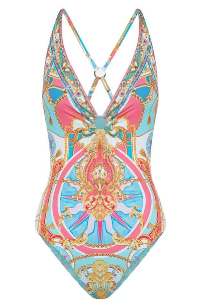 Shop Camilla Sail Away With Me Plunge One-piece Swimsuit