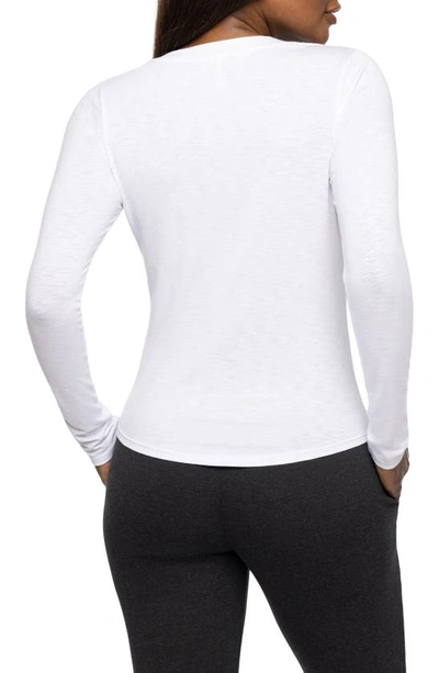 Shop Travismathew Cloud Stretch Modal & Cotton Henley In White