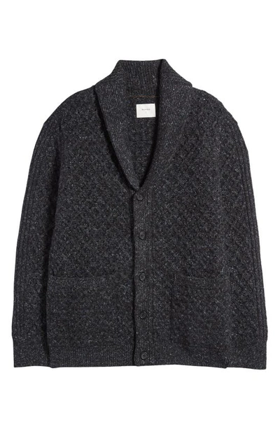 Shop Billy Reid Honeycomb Wool Blend Cardigan In Charcoal