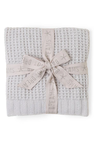 Shop Barefoot Dreams Waffle Knit Baby Blanket In Fog Gray