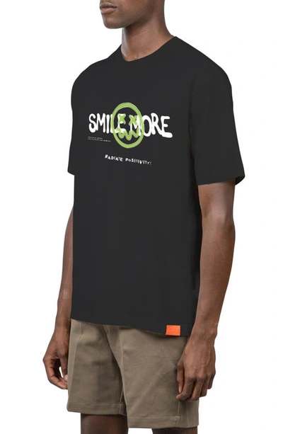 Shop D.rt Smile More Cotton Graphic T-shirt In Black