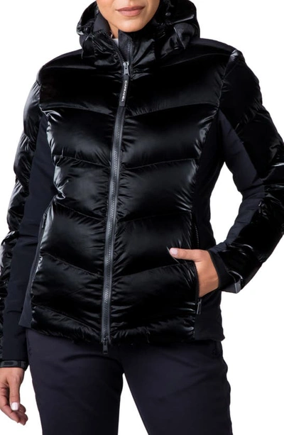 Shop Capranea Varuna Mixed Media Ski Jacket In Black
