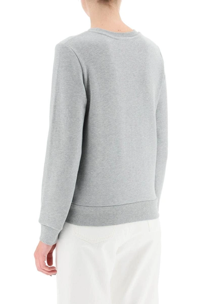 Shop Apc A.p.c. Sweatshirt Logo In Grey
