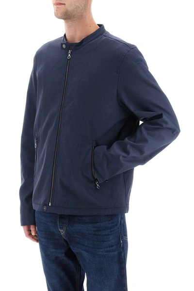 Shop Diesel 'j-glory' Nylon Twill Jacket In Blue