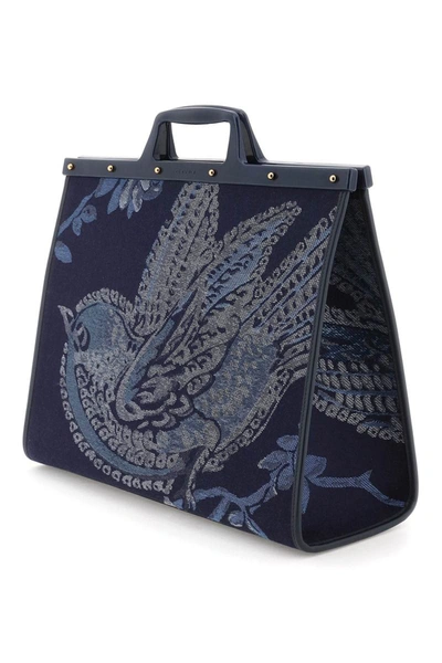 Shop Etro 'love Trotter' Tote Bag In Blue