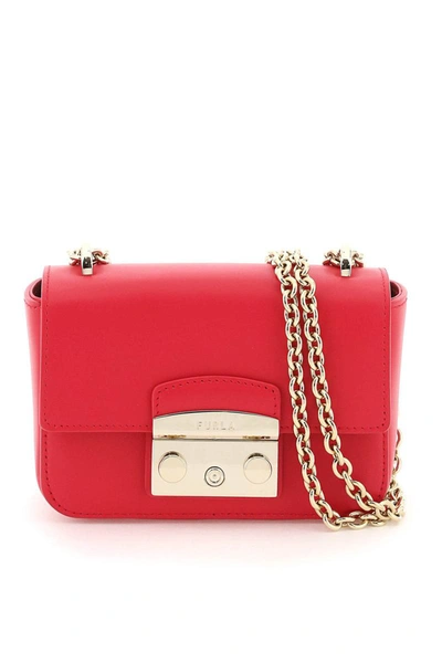 Shop Furla Metropolis Mini Shoulder Bag In Pink