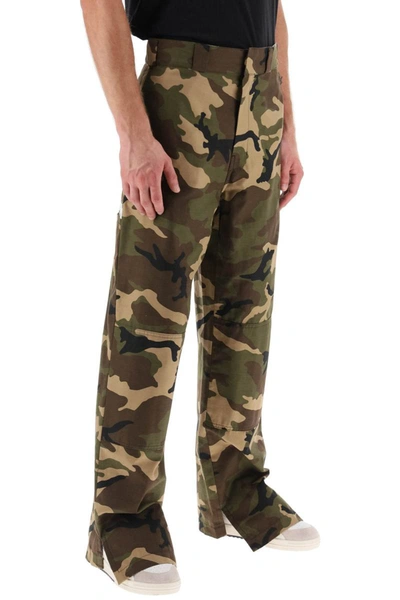Shop Palm Angels Camouflage Workpants In Multicolor