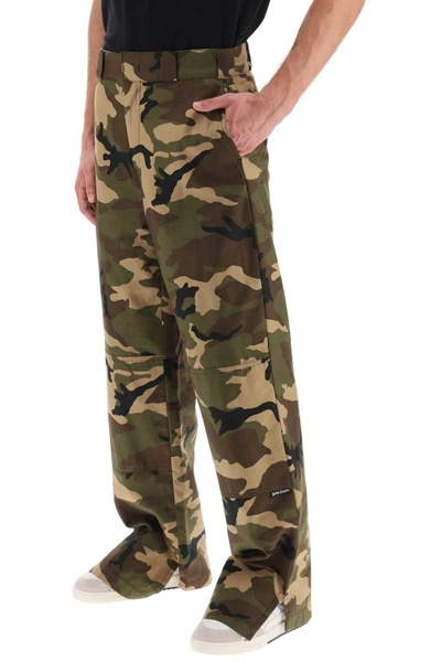 Shop Palm Angels Camouflage Workpants In Multicolor