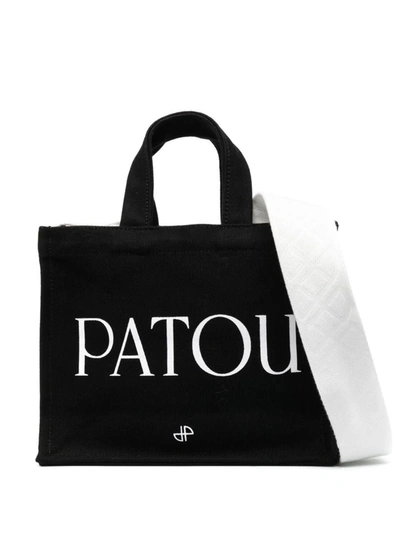 Shop Patou Small Bag With Logo In Black