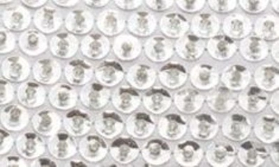Shop Stella Mccartney Falabella Crystal Sequin Embellished Clutch In 8101 Silver