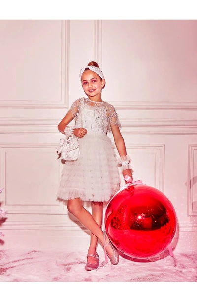 Shop Tutu Du Monde Kids' Dasher Imitation Pearl Tulle Party Dress In Milk