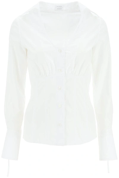 Shop Saks Potts 'clark' Poplin Shirt In White