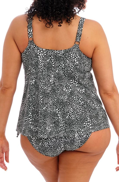 Elomi Plus Size Pebble Cove Tankini Top In Black