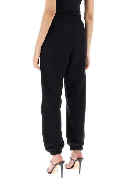 Shop Rotate Birger Christensen Rotate Joggers With Crystal Logo In Black