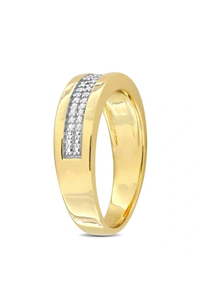 Shop Delmar Diamond Band Ring In Yellow